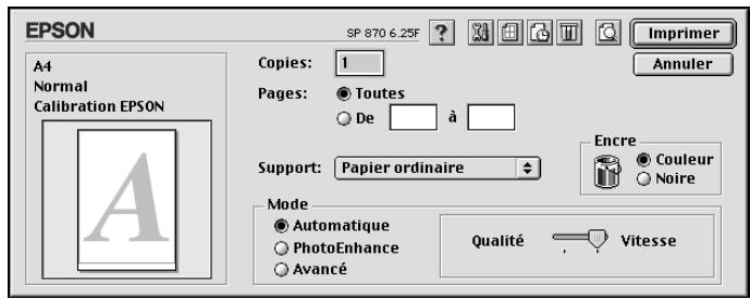 EPSON STYLUS PHOTO 1270 - Utilisation du mode de paramétrage automatique - 1