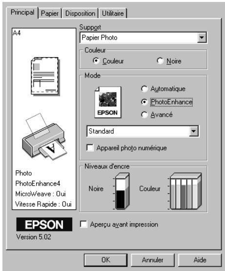 EPSON STYLUS PHOTO 1270 - Utilisation du mode PhotoEnhance - 1
