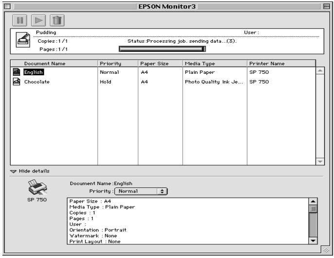 EPSON STYLUS PHOTO 750 - Emploi de l'utilitaire EPSON MONITOR3 - 5