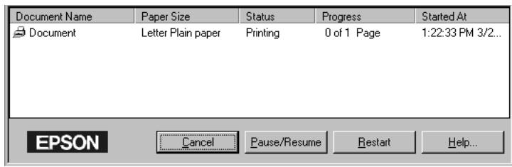 EPSON STYLUS PHOTO 750 - Emploi de l'utilitaire EPSON spool manager - 1