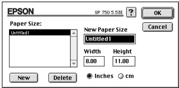 EPSON STYLUS PHOTO 750 - Définition d'une taille de papier personnalisée - 2