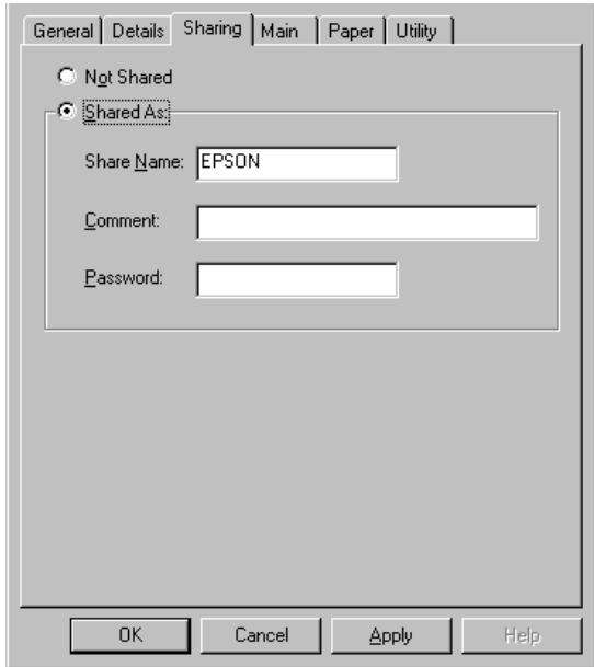 EPSON STYLUS PHOTO 750 - Configurer l'imprimante comme imprimante partagée - 2