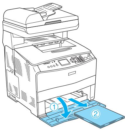 EPSON ACULASER CX11 - Lorsque des transparents sont coincés dans le bac BM - 1