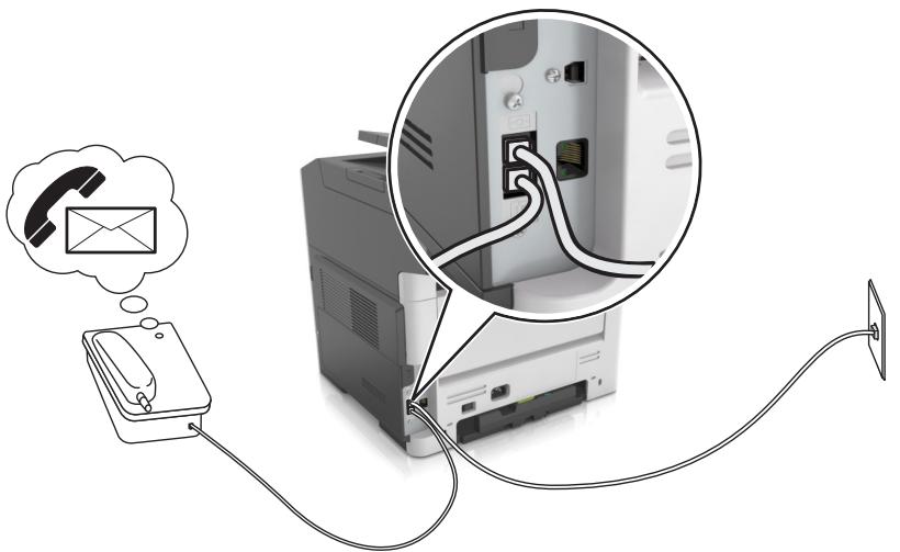 EPSON MX310 - Setup 3: Printer is sharing the line with a telephone subscribed to voice mail service - 1