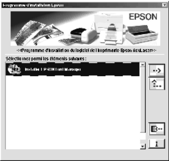 EPSON ACULASER C900 - Installation d'EPSON Font Manager - 1