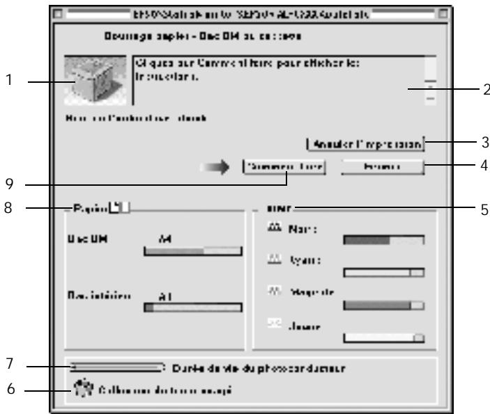 EPSON ACULASER C900 - Affichage des informations sur l'etat de l'imprimante - 1