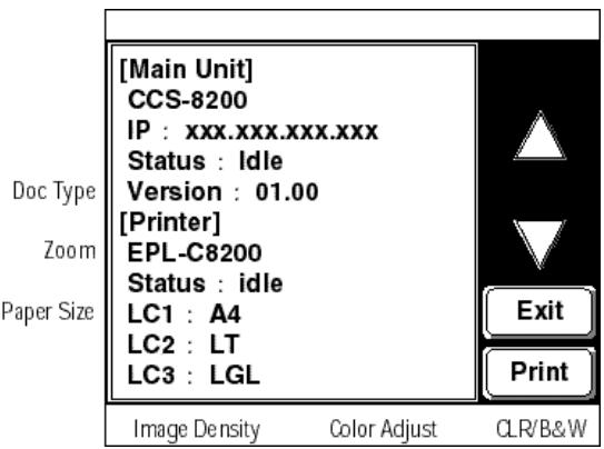 EPSON COLOR COPY STATION 8200 - Appuyez sur la touche "Etat". - 2