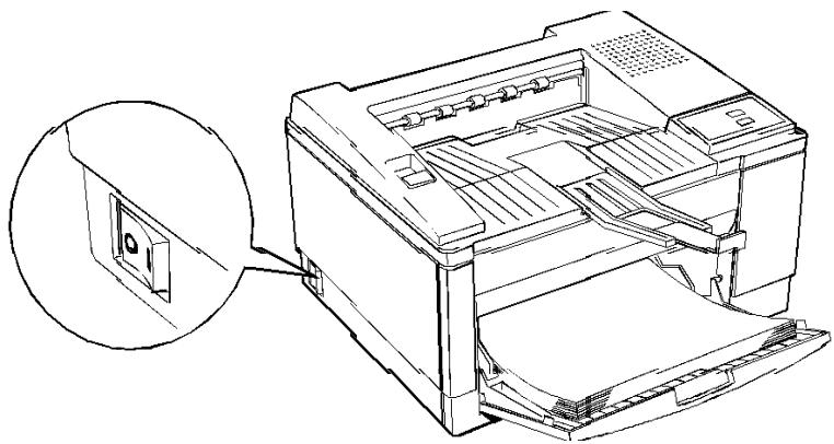 EPSON EPL-3000 - Connexion du cordon d'alimentation - 1