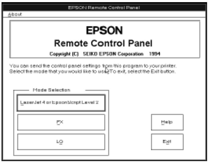 EPSON EPL-5000 - Bringing up the Remote Control Panel - 1