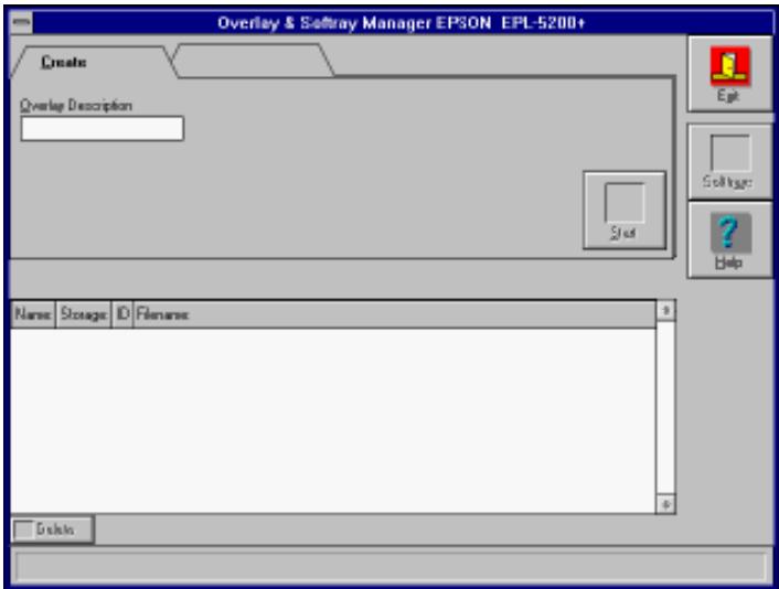 EPSON EPL-5000 - Overlay &amp; Softtray Manager Window - 1