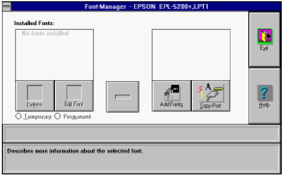 EPSON EPL-5000 - Font Manager Window - 1