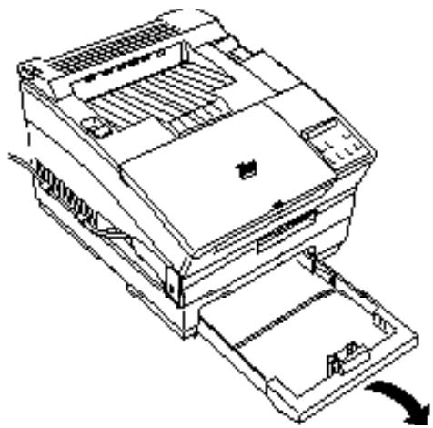 EPSON EPL-5000 - Loading paper into the lower paper cassette - 1