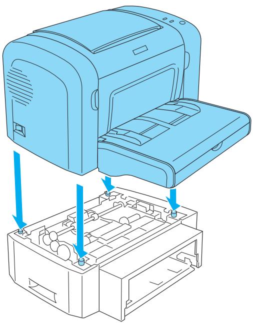 EPSON EPL-6200L - Installation de l'unité papier A4 inférieure de 500 feuilles - 1
