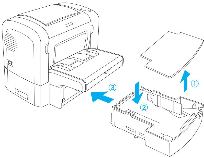EPSON EPL-6200L - Installation de l'unité papier A4 inférieure de 500 feuilles - 2