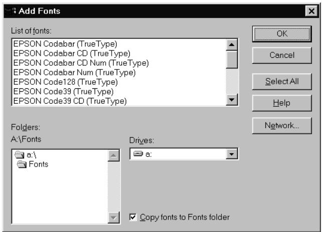 EPSON EPL-N2700 - Installation des polices codes à barres EPSON - 1
