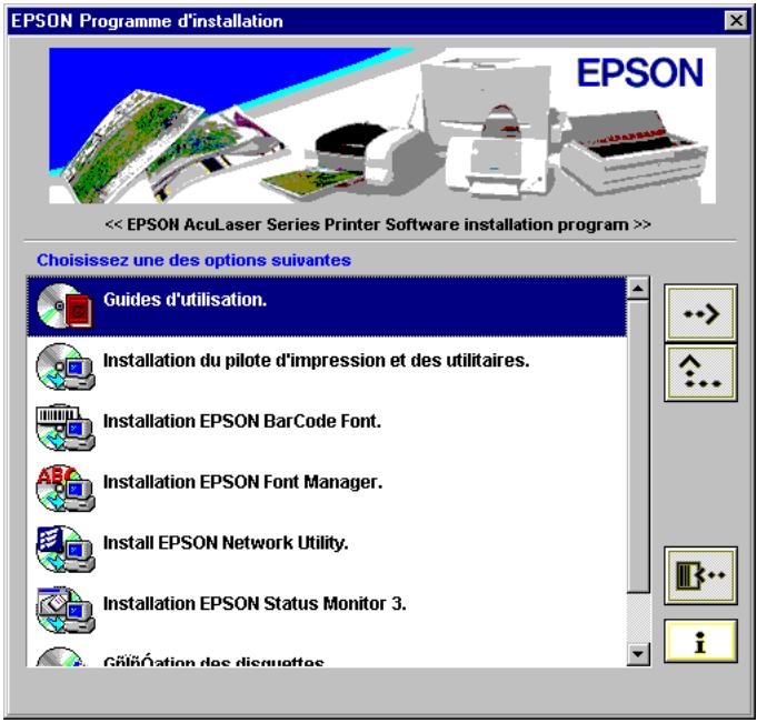 EPSON ACULASER C8600 - Installation d'EPSON Font Manager - 1