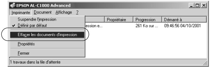 EPSON ACULASER C8600 - Annulation de l'impression - 2