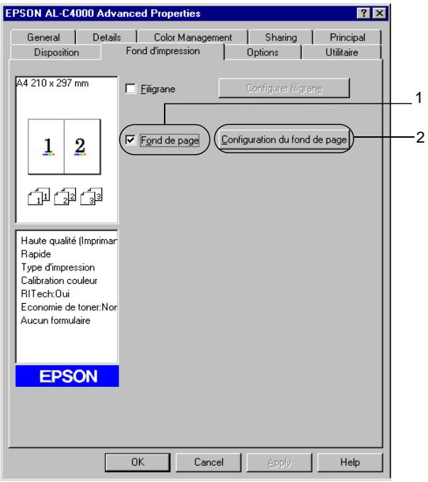 EPSON ACULASER C8600 - Création d'un fond de page - 1