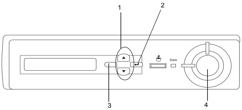 EPSON ACULASER C8600 - Utilisation des boutons du panneau de contrôle - 1