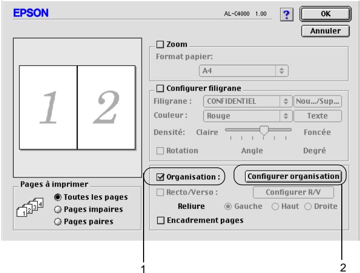 EPSON ACULASER C8600 - Modification de l'organisation d'une impression - 1