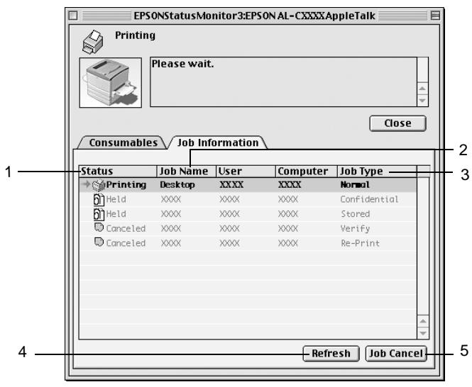 EPSON ACULASER C8600 - Utilisation de la fonction de gestion des travaux d'impression - 1