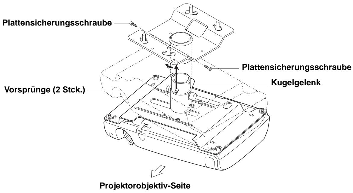 EPSON EPLMB23 - 2-4 Anbringen der Projektorplatte an der Deckenplate - 1