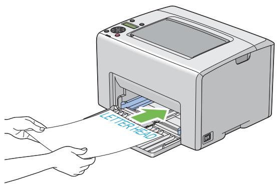 EPSON ACULASER C1750 - Chargement de papier en-tête dans le chargeur multifonction (MPF) - 1