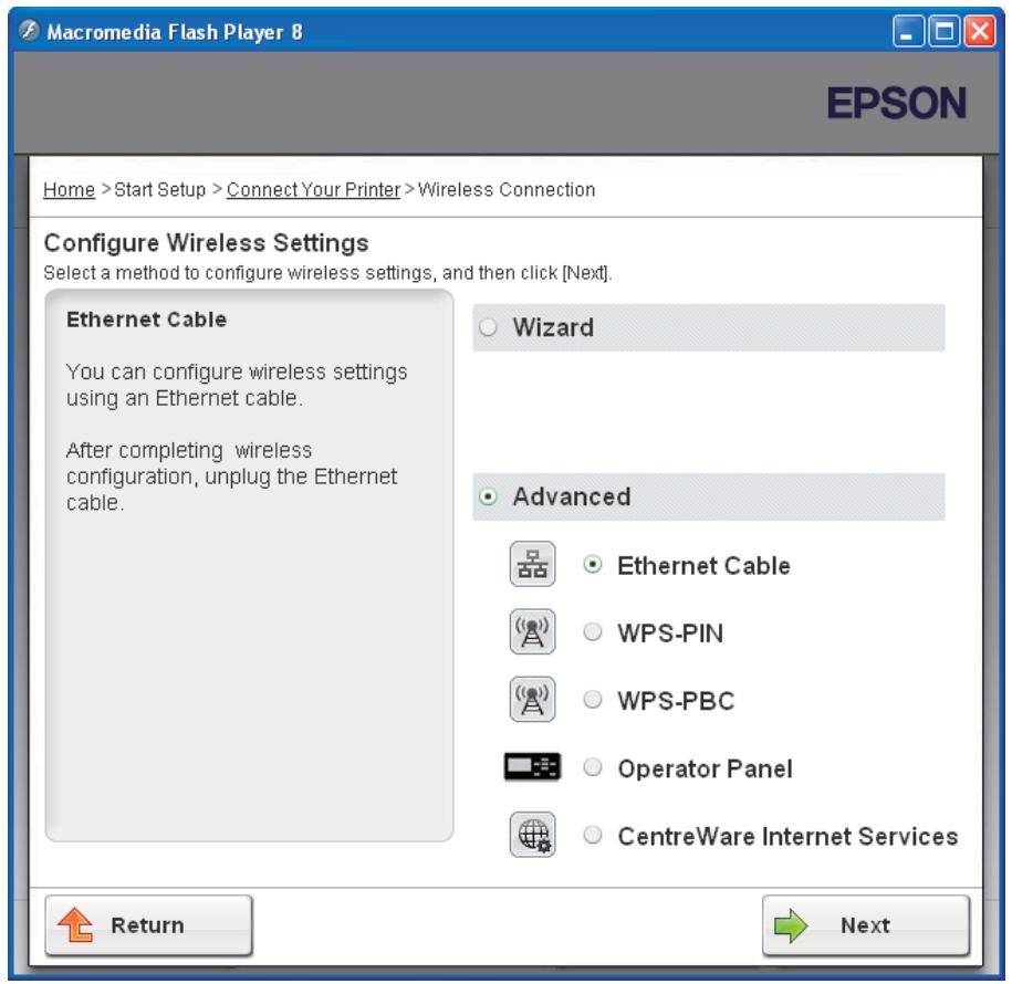 EPSON ACULASER C1750 - Sélectionnez Advanced (Avancé). - 1