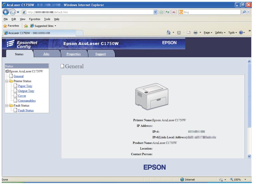 EPSON ACULASER C1750N - Sous Windows Server 2008 R2 et Windows 7 : - 2