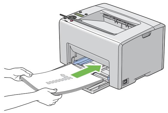 EPSON ACULASER C1750N - Chargement de supports d'impression dans le chargeur multifonction (MPF) - 1