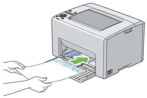 EPSON ACULASER C1750N - Chargement de papier en-venture dans le chargeur multifonction (MPF) - 1