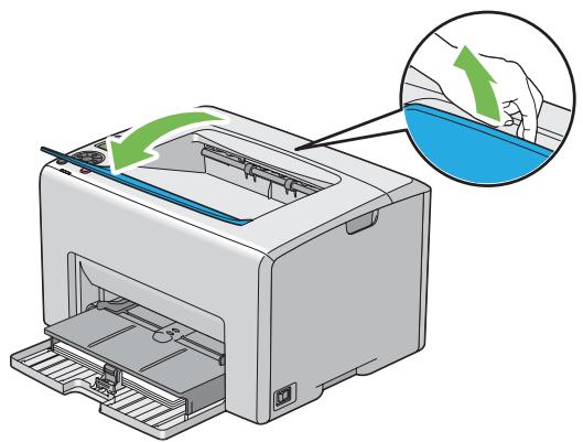 EPSON ACULASER C1750N - Utilisation de la rallonge du magasin de sortie - 1