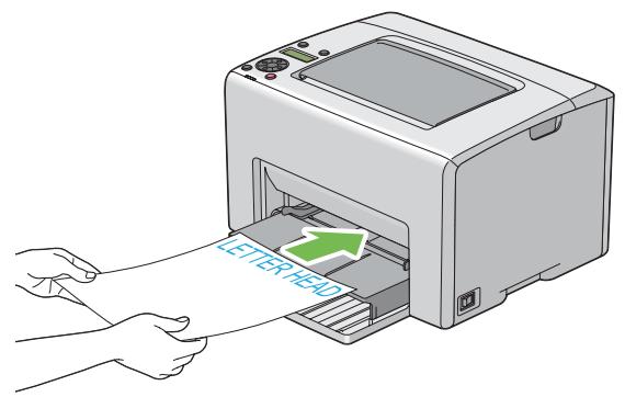 EPSON ACULASER C1750N - Chargement de papier en-tee dans le chargeur de feuilles prioritaire (PSI) - 1