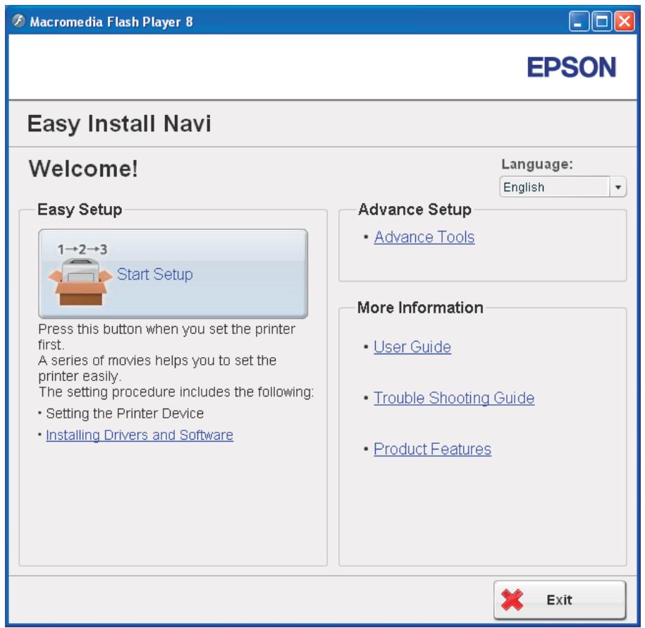 EPSON ACULASER C1750N - Utilisation de l'installation avancée pour configurer les paramètres sans fil - 1