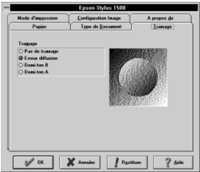 EPSON STYLUS 1500 - Menu Tramage - 1