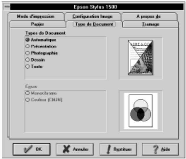 EPSON STYLUS 1500 - Affichage des menus - 1