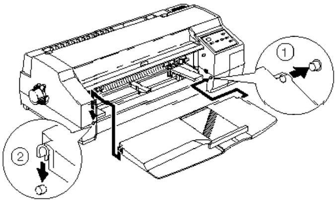 EPSON STYLUS 1500 - Installation du support papier et du bac de réception - 1