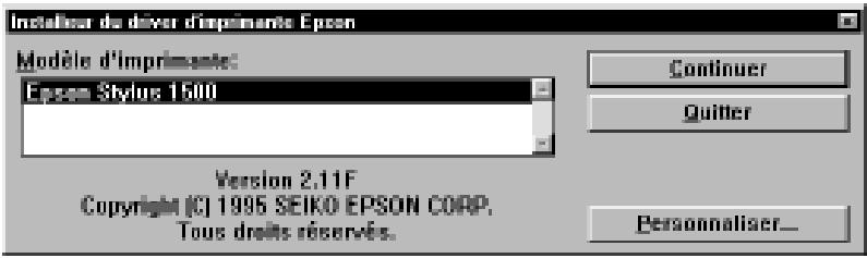 EPSON STYLUS 1500 - Installation du pilote Windows - 2
