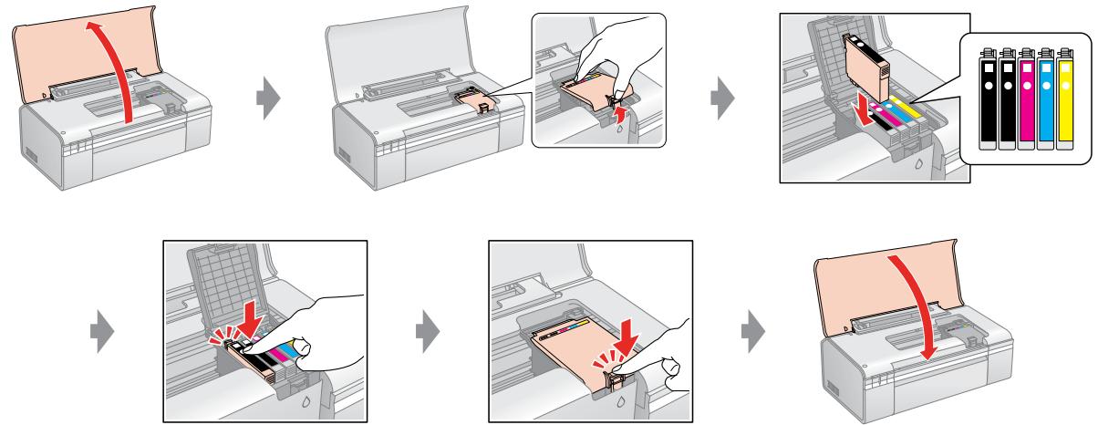 EPSON STYLUS C110 - Start Here • Démarrez ici • Hier starten • Hier beginnen - 10