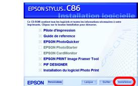 EPSON STYLUS C86 - Installation du logiciel d'impression - 4