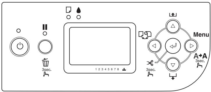 EPSON STYLUS PRO 9450 - Touches, voyants, messages et icônes - 1