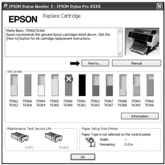 EPSON STYLUS PRO 7900 - Visualisation des informations dans EPSON Status Monitor 3 - 1