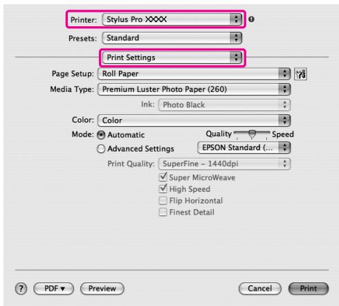 EPSON STYLUS PRO 7900 - Réglage des paramètres du pilote d'impression - 2