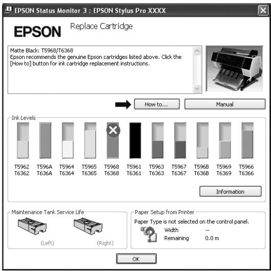 EPSON STYLUS PRO 7900 - L'encre a besoin d'être remplacée/Le niveau d'encre est faible - 1