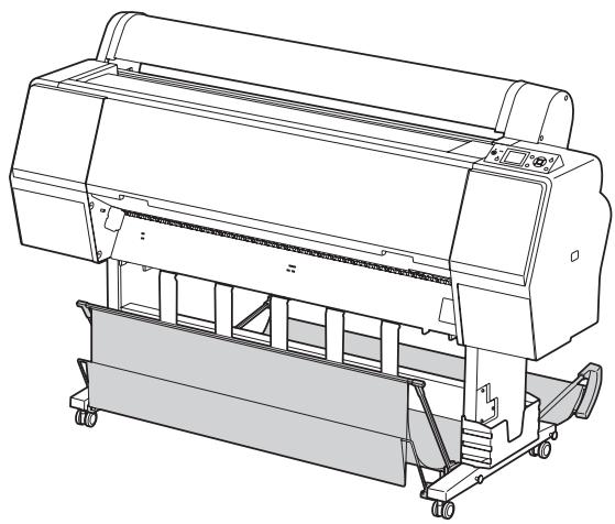 EPSON STYLUS PRO 7900 - Utilisation du hamac de réception et des guides papier - 1