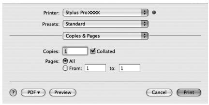 EPSON STYLUS PRO 7900 - Accès à la zone de dialogue Print (Imprimer) - 2