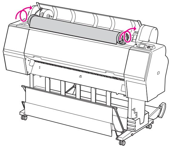 EPSON STYLUS PRO 7900 - Pour déverrouiller le support de l'adaptateur, appuyez fermement sur le support. Déplacez-le ensuite vers la gauche à l'aide de la poignée. - 9