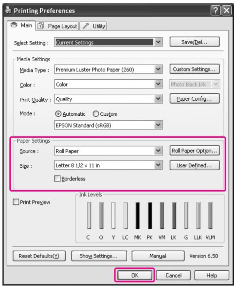 EPSON STYLUS PRO 7900 - Réglage des paramètres du pilote d'impression - 3