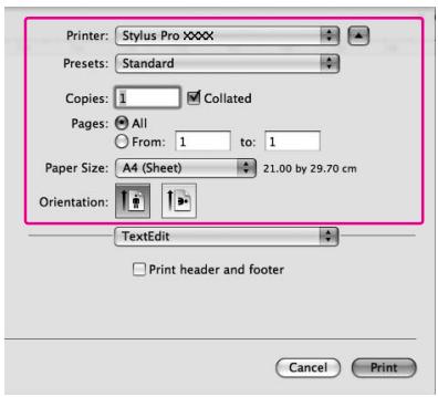EPSON STYLUS PRO 7900 - Accès à la zone de dialogue Print (Imprimer) - 4