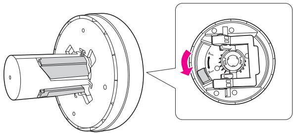EPSON STYLUS PRO 7900 - Pour déverrouiller le support de l'adaptateur, appuyez fermement sur le support. Déplacez-le ensuite vers la gauche à l'aide de la poignée. - 3